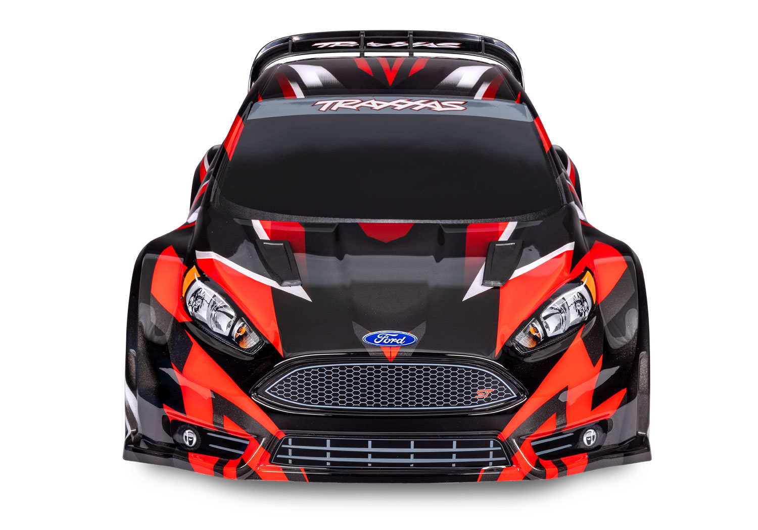 PACK ECO TRAXXAS FIESTA ST RALLY  BL-2S BRUSHLESS Rouge LIPO 2S CHARGEUR SAC OFFERT