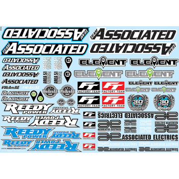 AS91913 TEAM ASSOCIATED 'AE' BRANDING DECAL SHEET