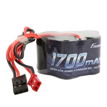 GENS ACE BATTERIE RX NIMH 6.0V 1700 mah (DUAL JR-JST) 