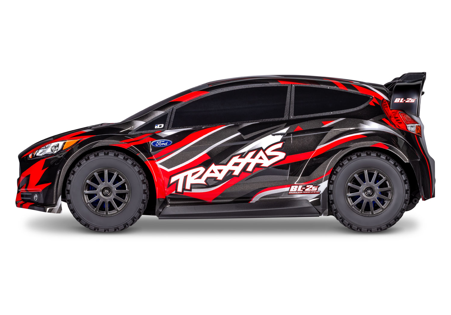 PACK ECO TRAXXAS FIESTA ST RALLY  BL-2S BRUSHLESS Rouge LIPO 2S CHARGEUR SAC OFFERT