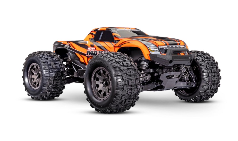 Traxxas Mini Maxx 1/16 4x4 Brushless BL-2S RTR Orange – Batterie 2S + Chargeur USB-C