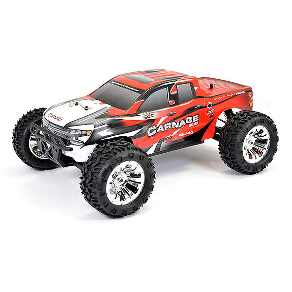 FTX CARNAGE 2.0 1/10 BRUSHED TRUCK 4WD RTR  BATTERIE ET CHARGEUR - ROUGE 