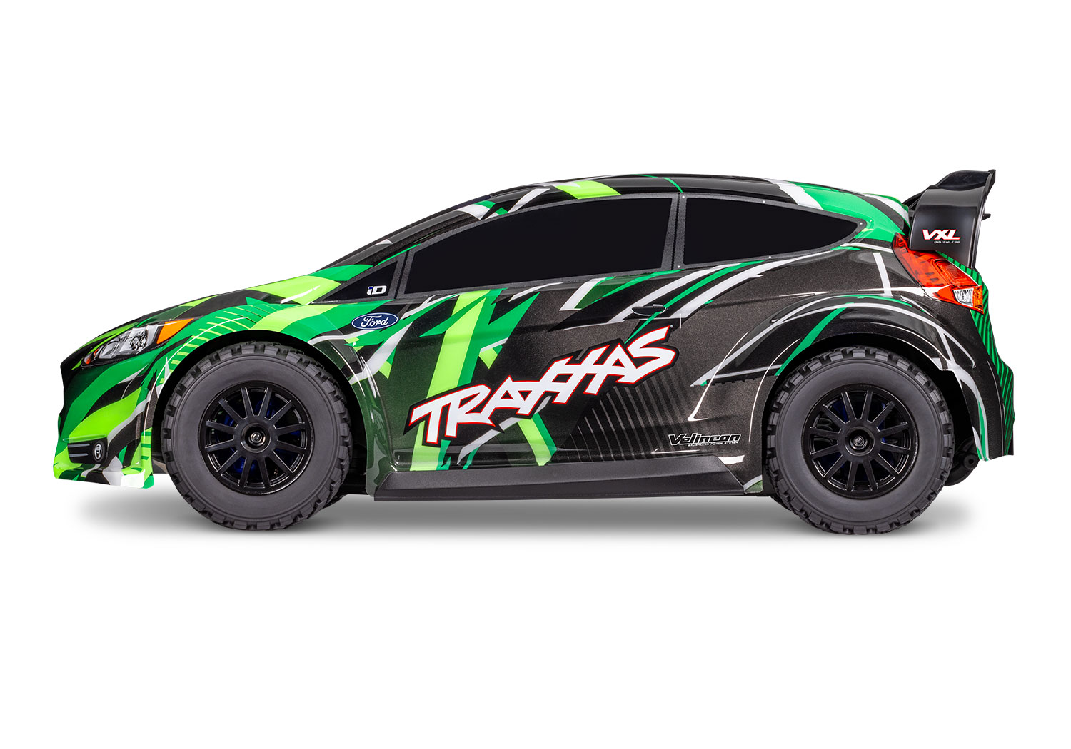 TRAXXAS FORD FIESTA RALLY VXL BRUSHLESS 3S CLIPLESS VERT 74276-4