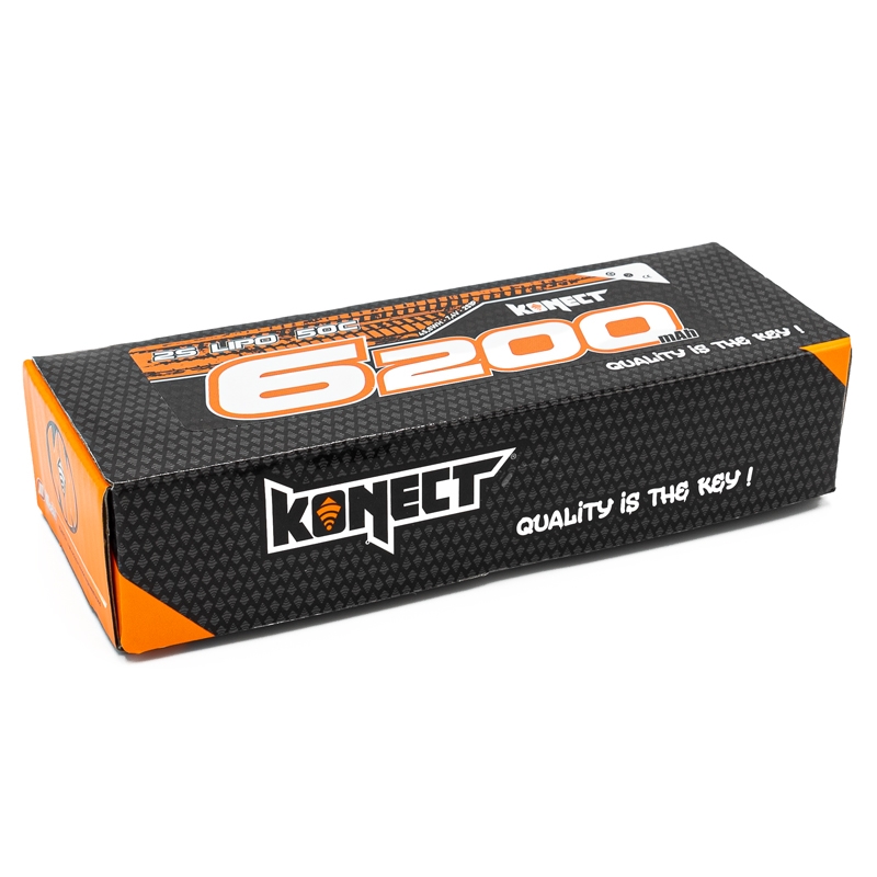 KONECT LIPO 6200MAH 7,4V 50C 2S DEAN (HARDCASE)
