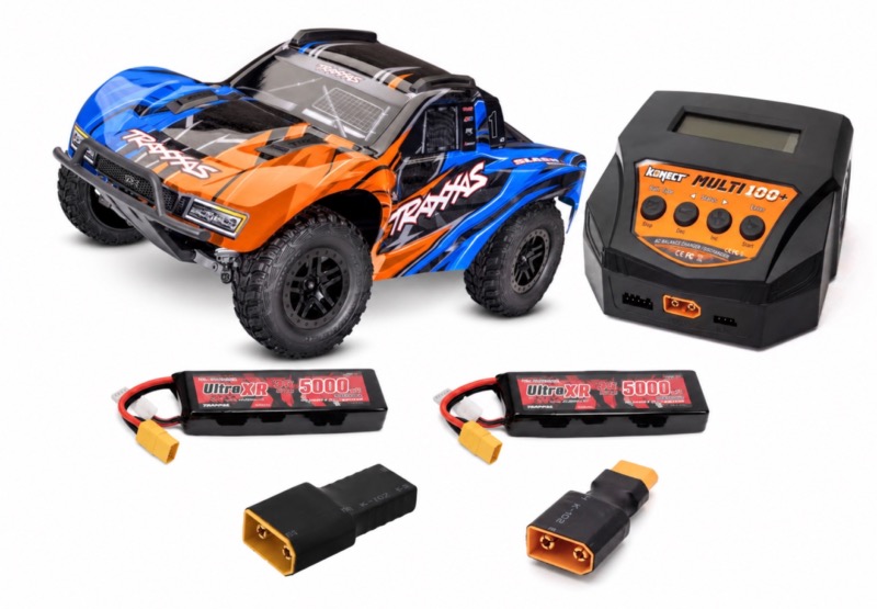 Traxxas Slash 4X4 VX3 HD Orange – 2 batteries 11.1V + Chargeur