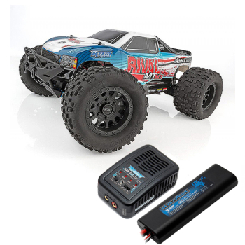 PACK ECO TEAM ASSOCIATED RIVAL MT10 RTR TRUCK BRUSHLESS 2 LIPO 2S + CHARGEUR RAPIDE