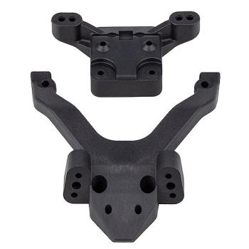 AS91972 TEAM ASSOCIATED RC10B6.4 FT TOP PLATE AND BALLSTUD MOUNT, CARBON
