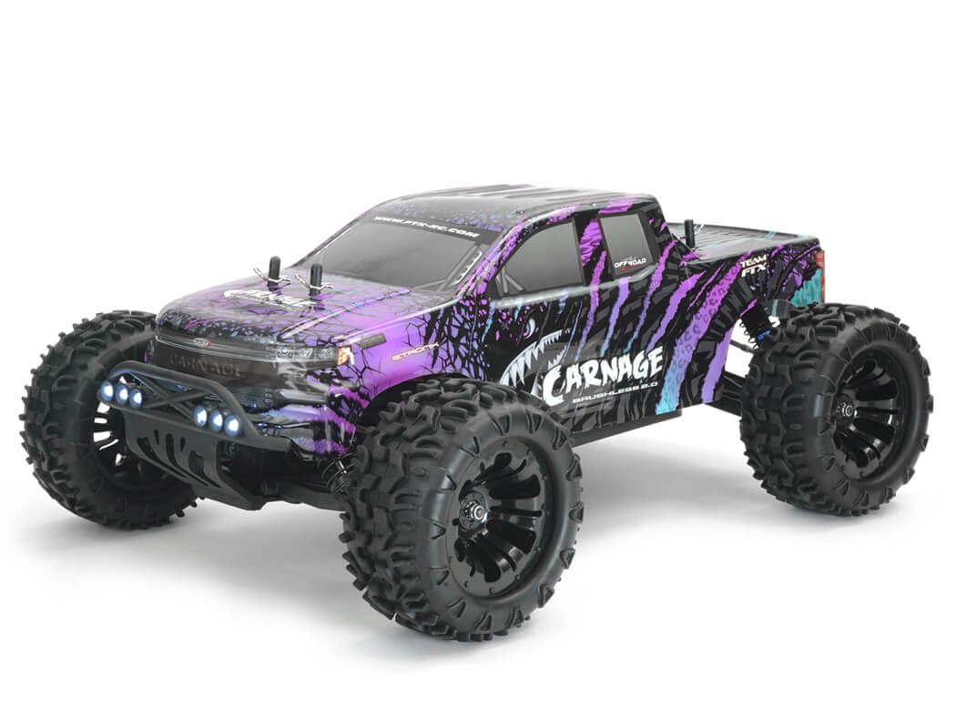 FTX CARNAGE 2.0 1/10 BRUSHLESS TRUCK 4WD RTR AVEC BATTERIE LIPO & CHARGEUR