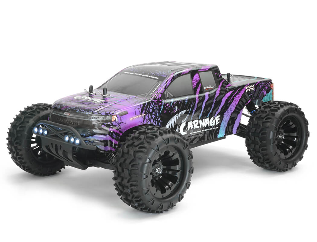 PACK ECO FTX CARNAGE 2.0 1/10 BRUSHLESS TRUCK 4WD RTR AVEC 2 BATTERIES LIPO & CHARGEUR