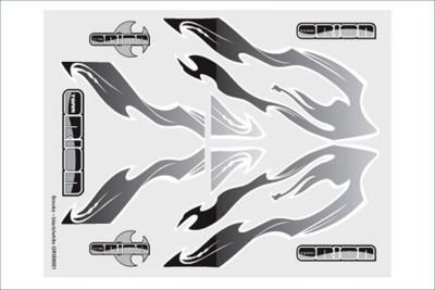 ORION Internal Graphics set Smoke black/white ORI59051