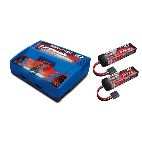 PACK CHARGEUR 2972G + 2 x LIPO 3S 5000MAH 2872X PRISE TRAXXAS