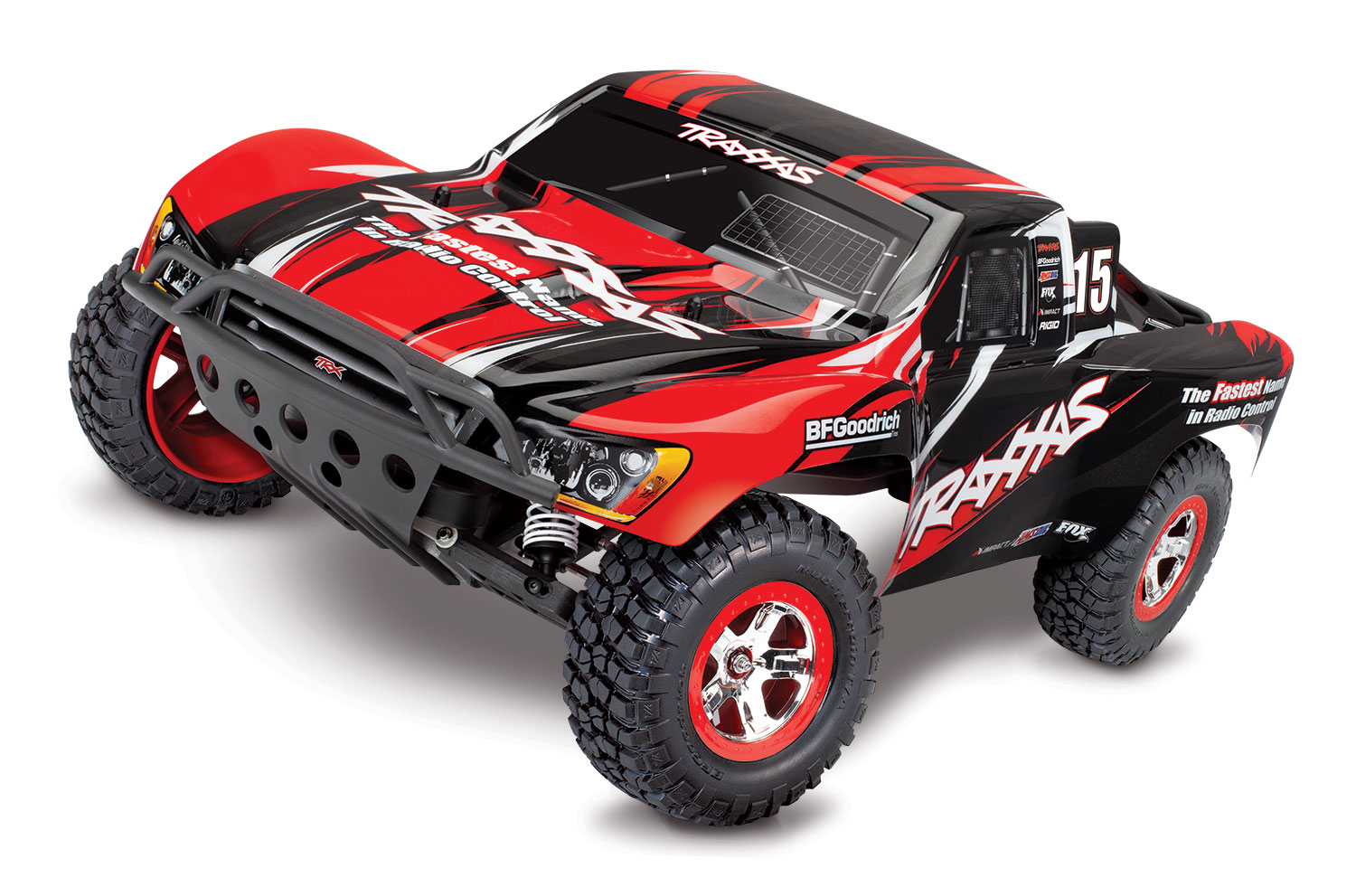 TRAXXAS SLASH - 4x2 - 1/10 BRUSHED ROUGE - AVEC AQ/CH allume cigare
