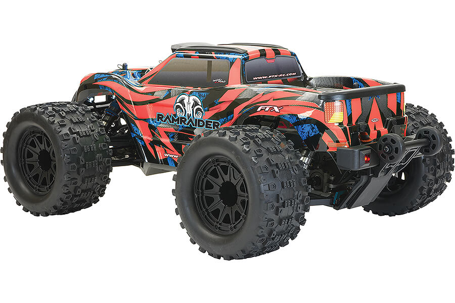 NOUVEAU FTX RAMRAIDER 1/10 BRUSHLESS MONSTER TRUCK RTR - ROUGE/BLEU