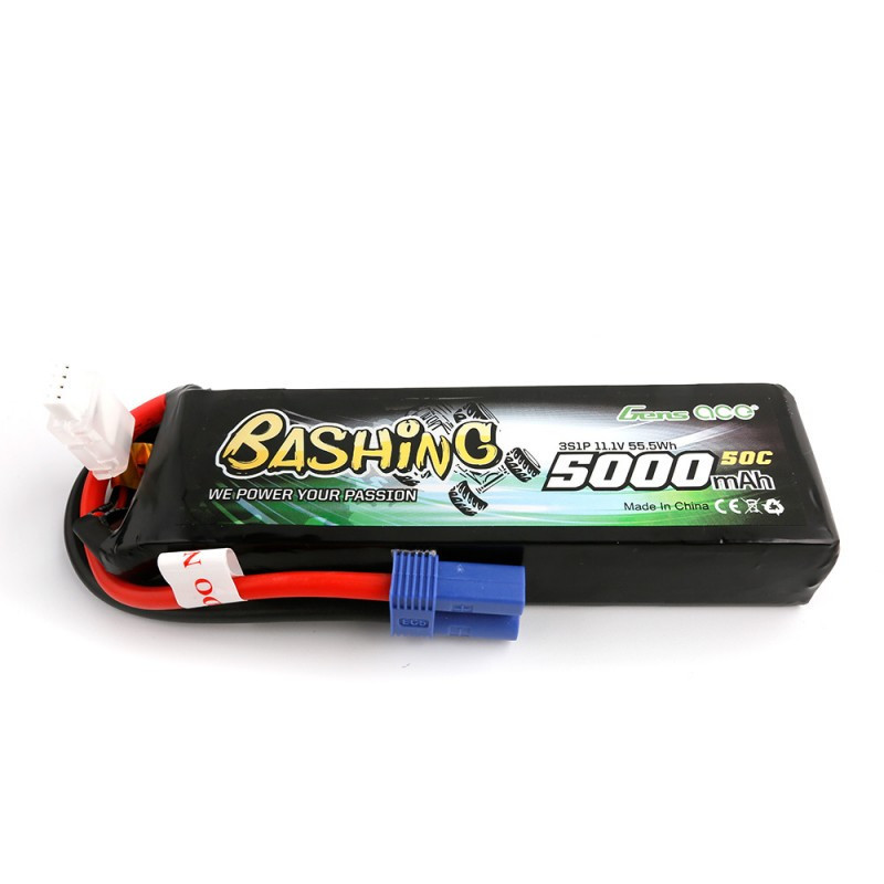 PACK ECO 2 x  Gens ace Bashing LiPo 3S 11.1V-5000-50C (EC5) souple