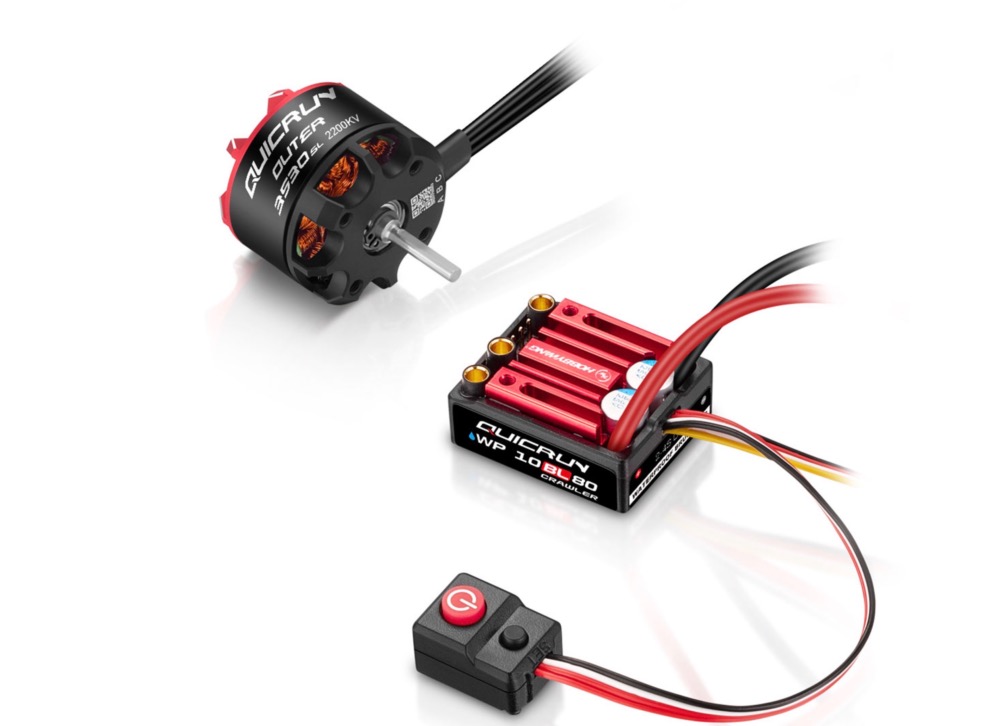 Hobbywing Combo QuicRun WP10BL80 + Outer 3530SL 2200KV – Crawler 1/10