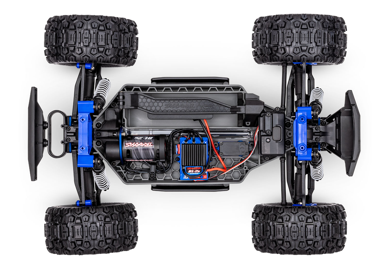 PACK ECO TRAXXAS STAMPEDE 1/10 4X4 BRUSHLESS BL-2S BLEU LIPO 2S CHARGEUR RAPIDE SAC OFFERT