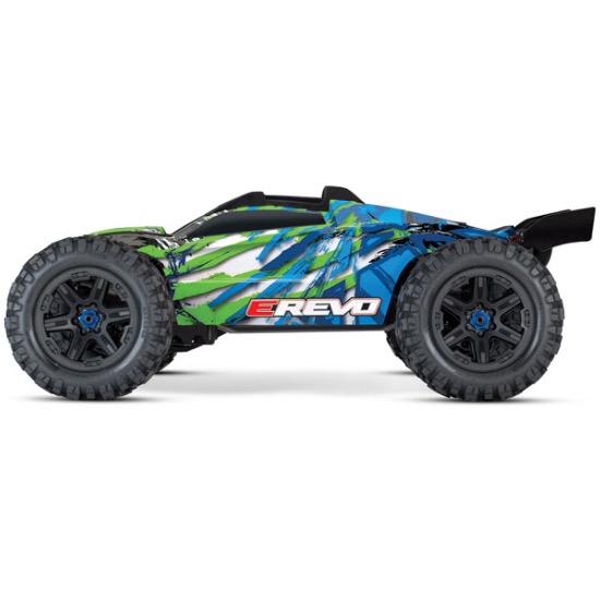 TRAXXAS E-REVO - 4x4 - VERT - 1/10 BRUSHLESS - TSM - SANS AQ/CHG