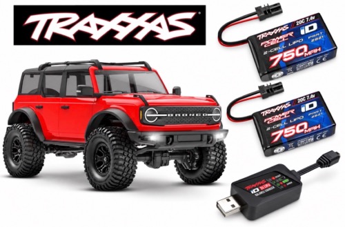 Traxxas TRX-4M Ford Bronco 1/18 RTR 4x4 Rouge + 2 batteries LiPo 2S 750 mAh