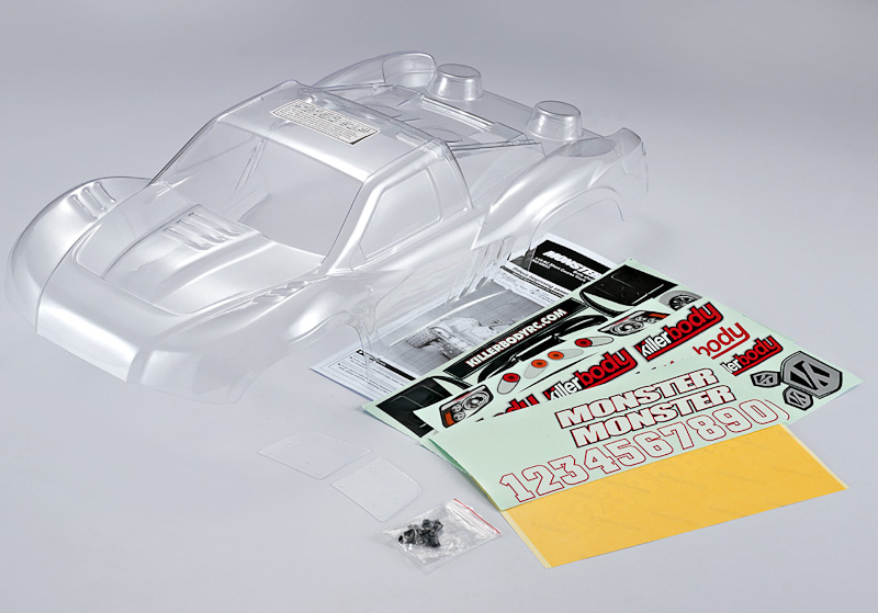 KILLERBODY Carrosserie SCT monster avec planche décoration (non peinte)