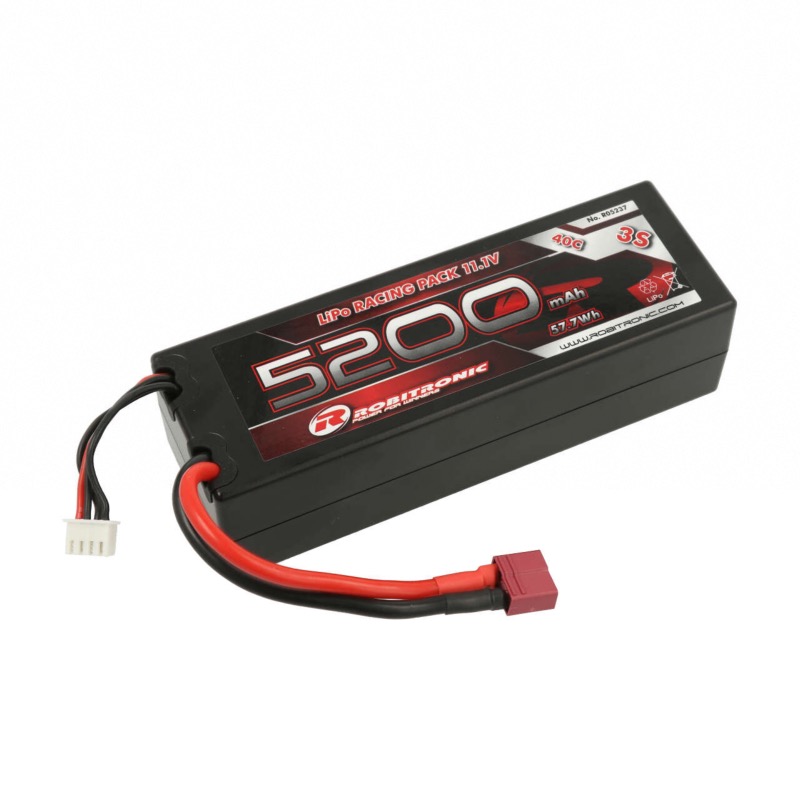 BATTERIE LIPO 3S 11,1V 5200 mah 40C DEANS robitronic