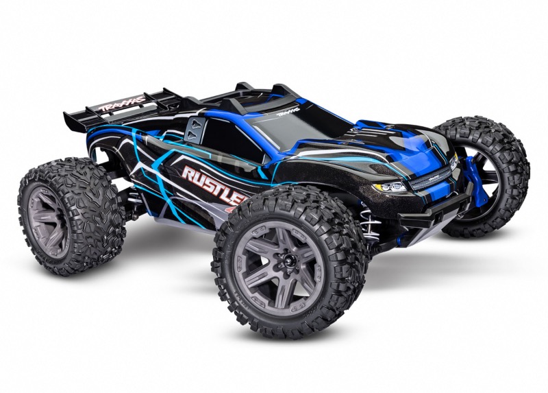 PACK ECO RUSTLER 4X4 BRUSHLESS BL-2S BLEU LIPO 2S 5800 MAH CHARGEUR TRAXXAS SAC OFFERT