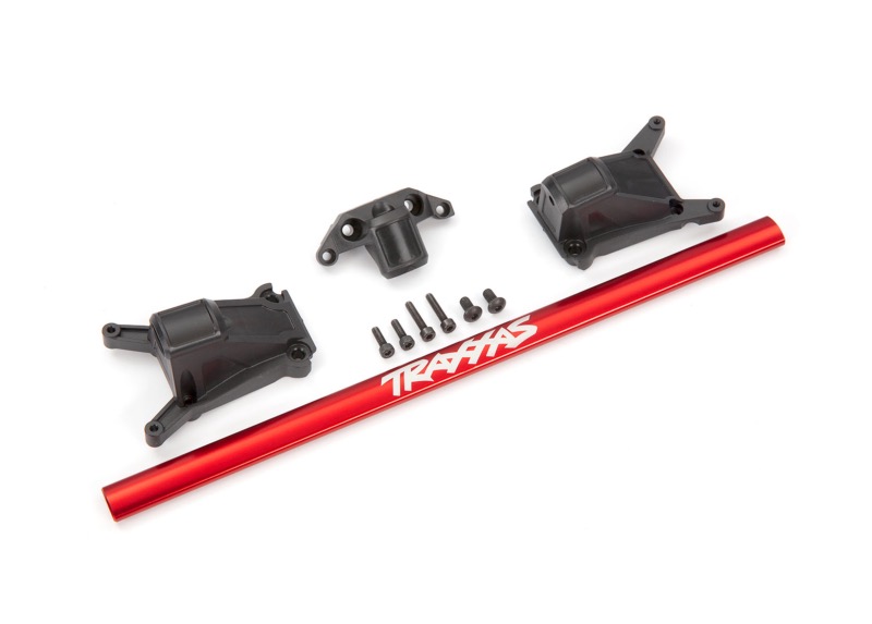 TRAXXAS 6730R KIT DE RENFORT CHASSIS LONG ROUGE  RUSTLER SLASH