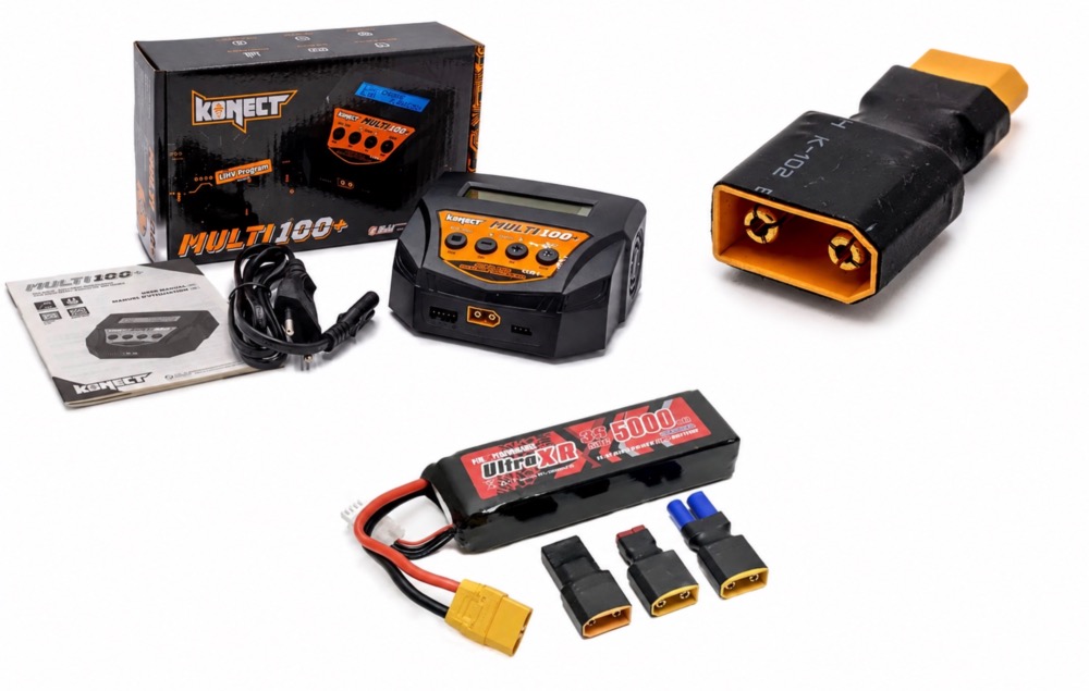 PACK eco Chargeur 10A 100W + Lipo 3S 5200 mah 50C XT90