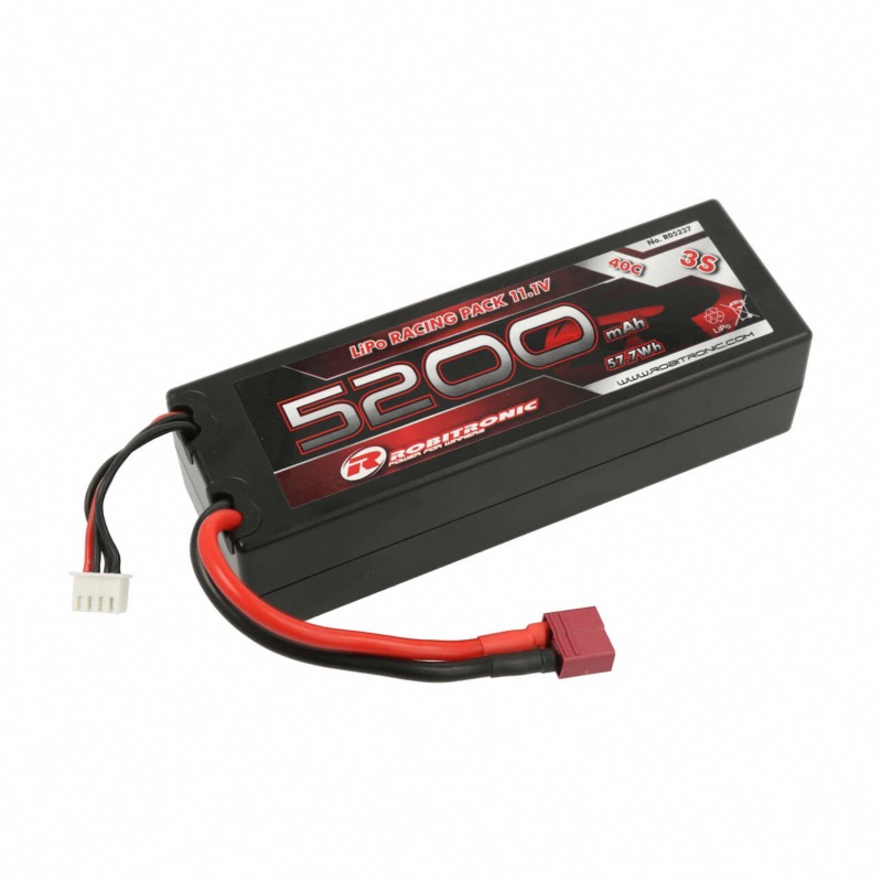 BATTERIE LIPO 3S 11,1V 5200 mah 40C DEANS robitronic