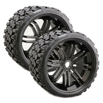 SWEEP SRC1002B  PAIRE DE ROUE  TERRAIN CRUSHER BELTED NOIR 17MM 1/2" OFFSET