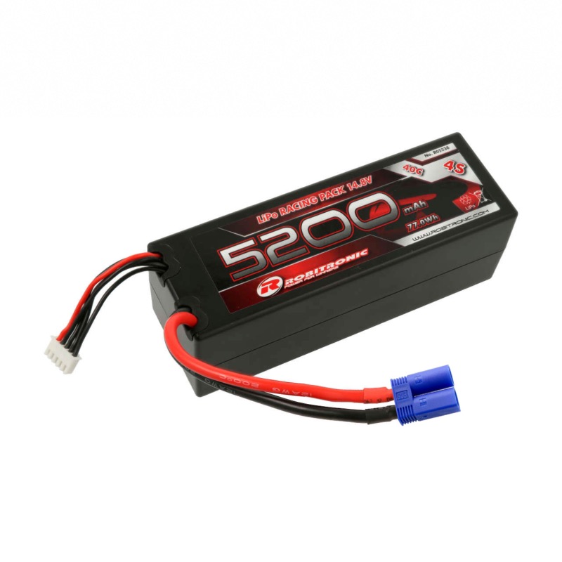 BATTERIE LIPO 4S 14,8V 5200 mah 40C EC5 robitronic