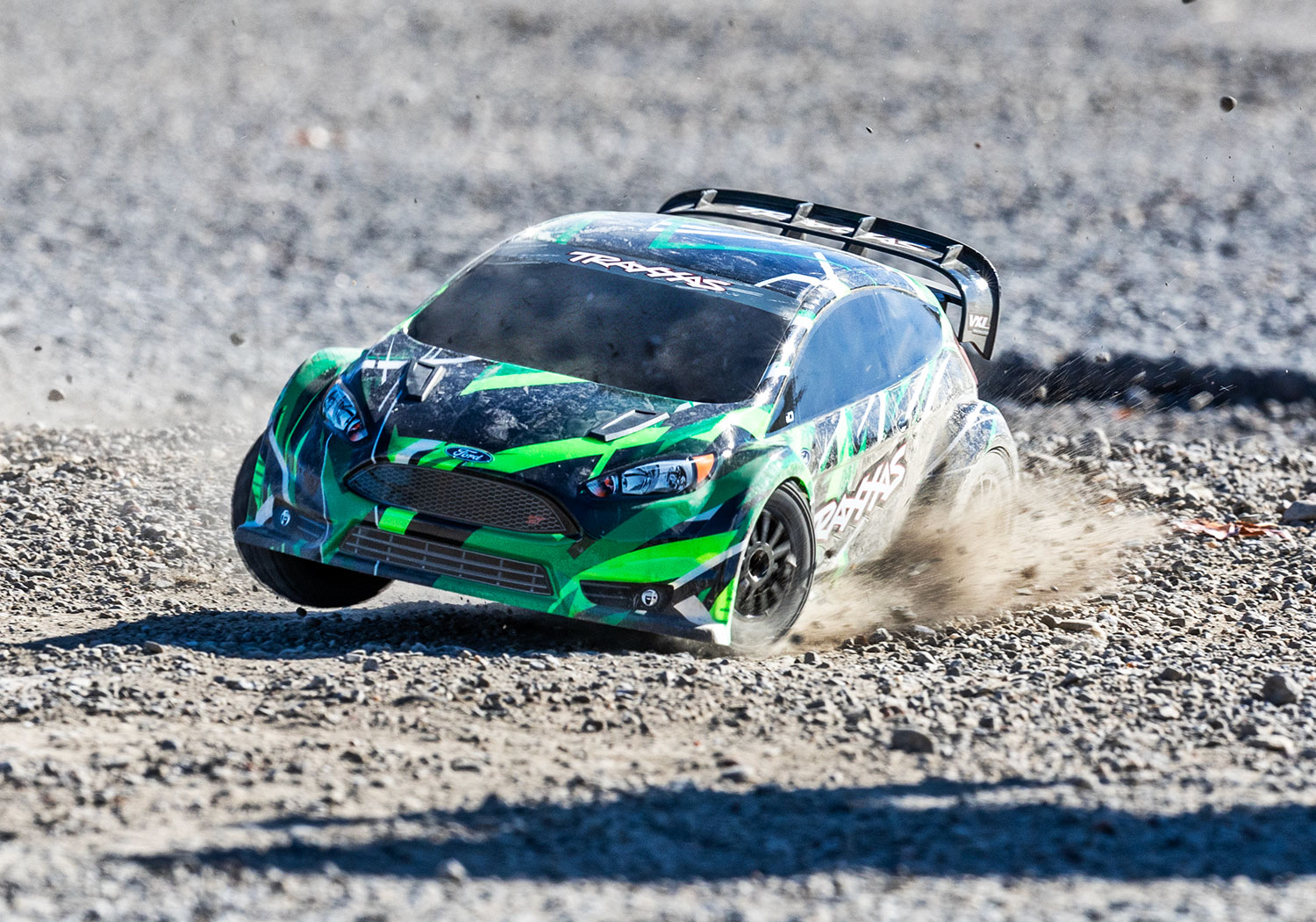 TRAXXAS FORD FIESTA RALLY VXL BRUSHLESS 3S CLIPLESS VERT 74276-4