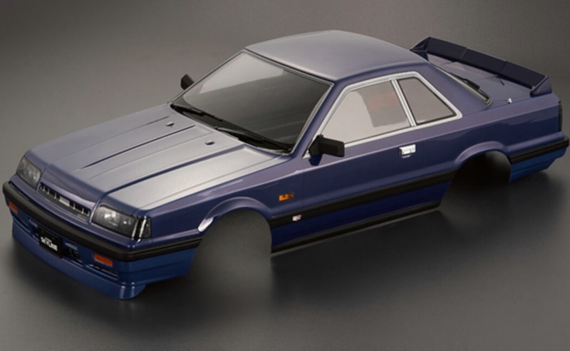 Carrosserie Nissan Skyline R31 bleu 190MM 1/10 déjà peinte avec décoration killerbody KB48678