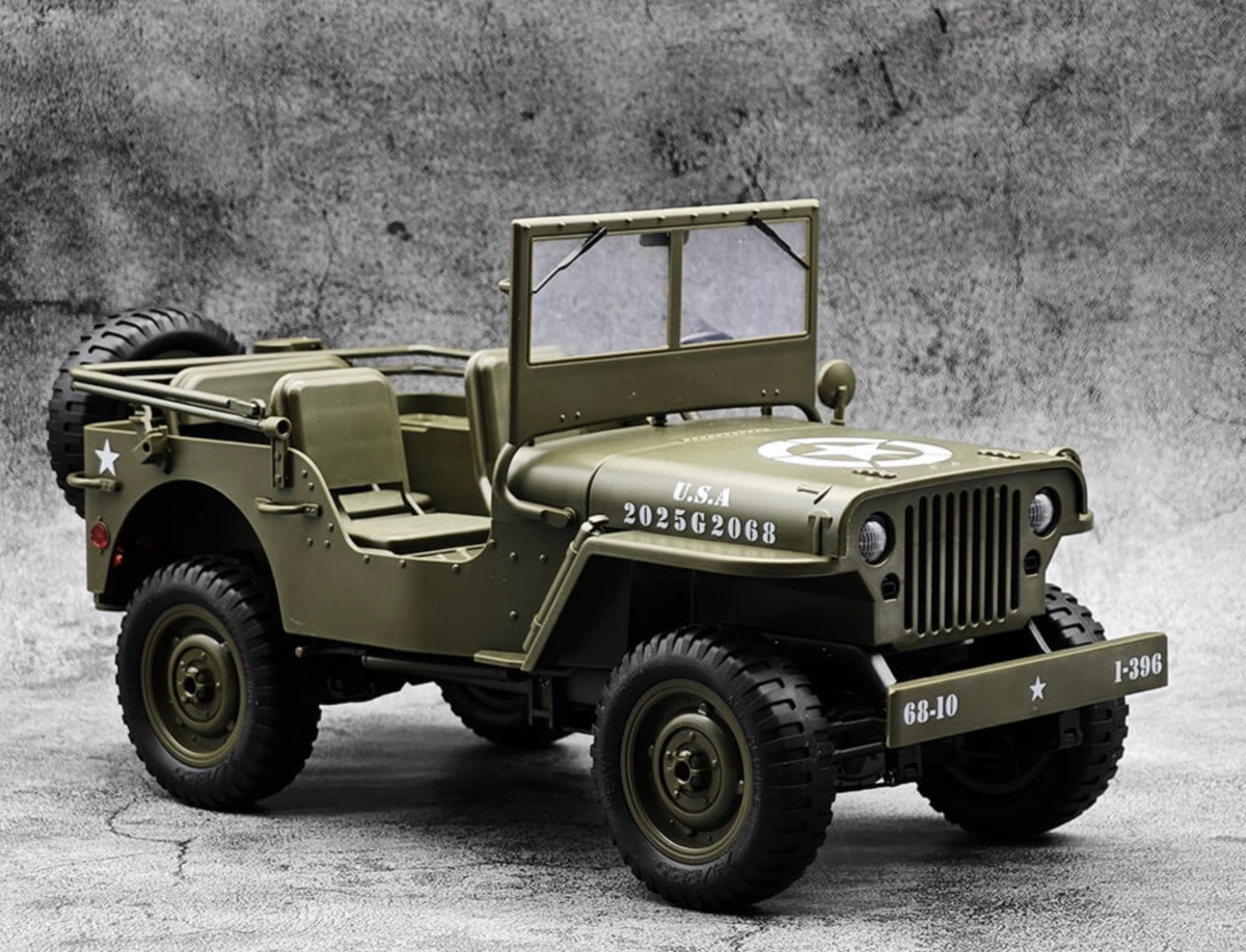 E-ZEE RC Jeep Willys 1/10 4WD avec LED – EZ-G2068