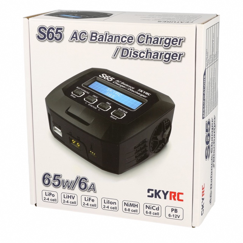 SkyRC S65 AC CHARGEUR  LiPo 2-4s 6A 65W