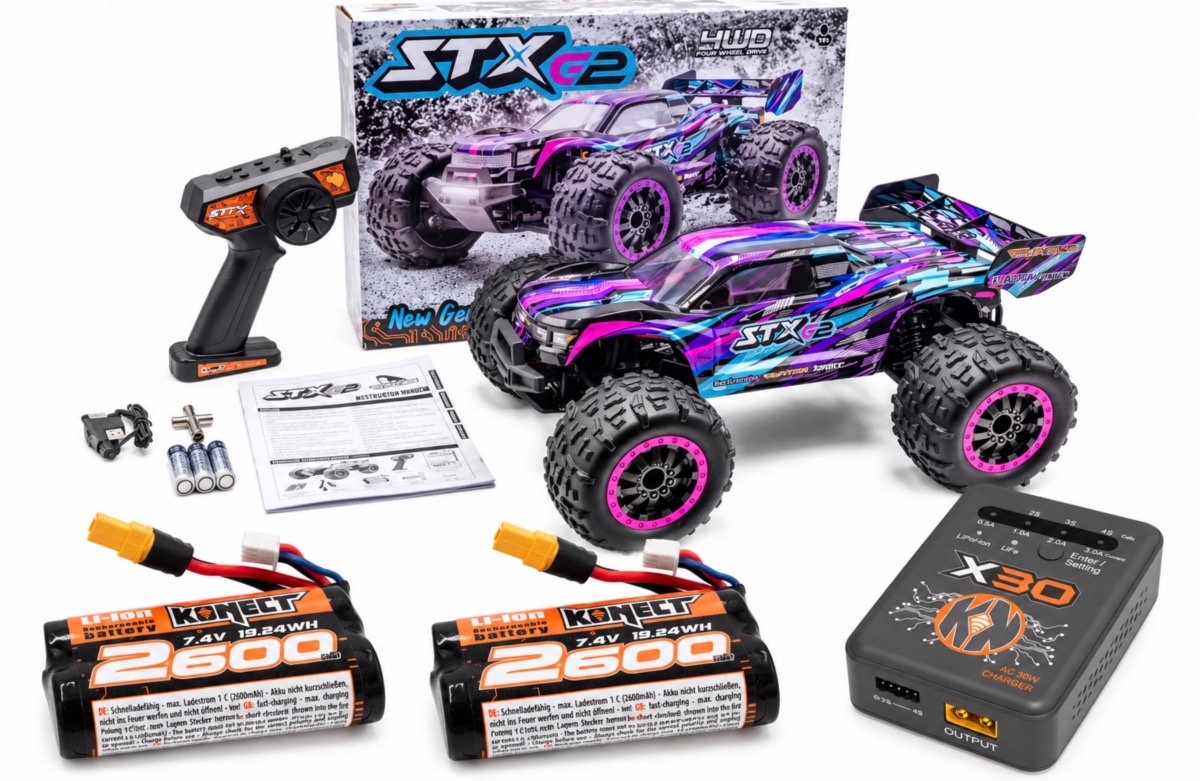 Funtek STX-G2 Violet 1/12 XL RTR – 2 Batteries