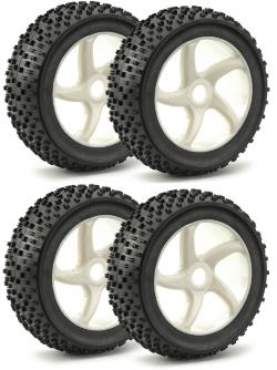 Roues buggy 1:8 blanc (4)
