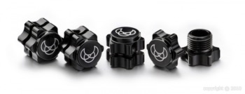 ABSIMA HEXAGONES DE ROUE + ÉCROUS 17MM NOIR (4)