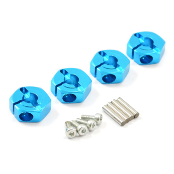 FASTRAX FTTA021B TAMIYA TT02 ALUMINIUM HEXAGONE DE ROUES 12MM