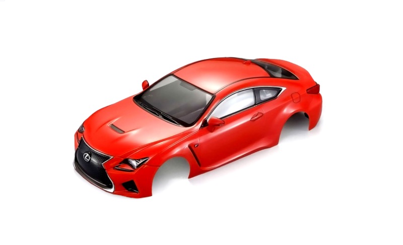 Carrosserie Lexus RC F 195MM orange 1/10 déjà peinte avec décoration killerbody KB48649