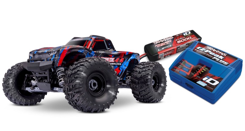 Traxxas Stampede 4X4 VX3 – monster truck RC Brushless 1/10 RTR LIPO 3S CHARGEUR ROUGE