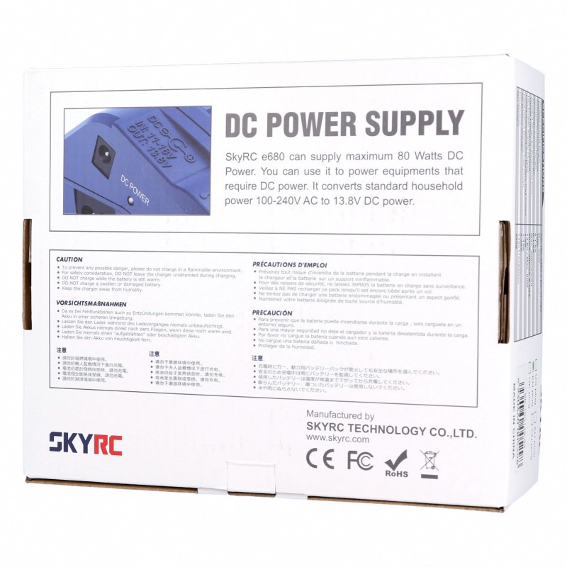 SkyRC e680 AC/DC Chargeur LiPo 1-6s 10A 80W SK100149