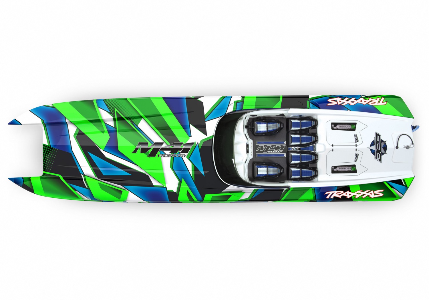 TRAXXAS BATEAU RC DCB M41 CATAMARAN VERT NEW