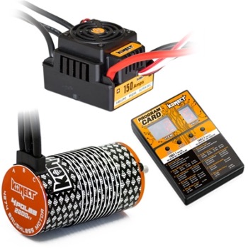 Konect Combo Brushless 1/8 : esc 150A + moteur 4274 2200KV + Carte prog.