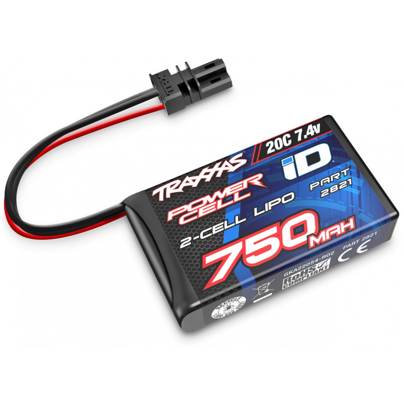 TRAXXAS TRX-4M 750mAh 2S 7.4V 20C LiPo ID Batterie