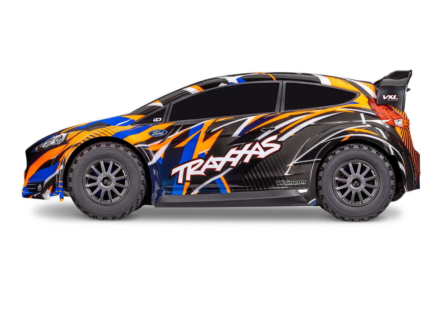 TRAXXAS FORD FIESTA RALLY VXL BRUSHLESS 3S CLIPLESS ORANGE 74276-4