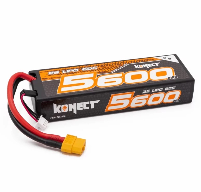 KONECT LIPO 5600MAH 7.4V 60C 2S1P 41.4WH (SLIM PACK XT60)