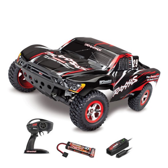 TRAXXAS SLASH - 4x2 - 1/10 BRUSHED NOIR - AVEC AQ/CH allume cigare