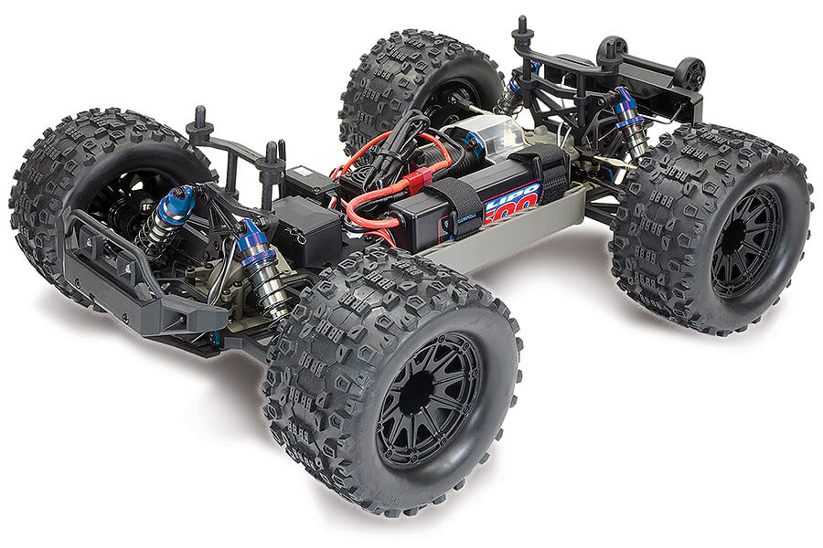 NOUVEAU FTX RAMRAIDER 1/10 BRUSHLESS MONSTER TRUCK RTR - ROUGE/BLEU