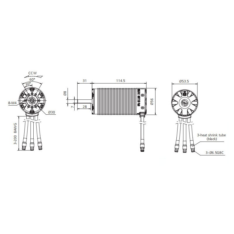 Hobbywing Ezrun MAX5 Combo SL 56113 800kV Sensorless HW38010600