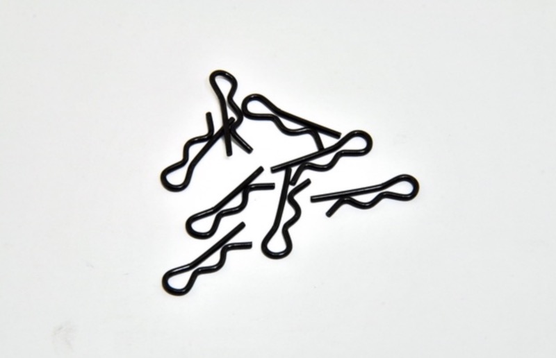 HoBao 230071 Clips de carrosserie 1/10 noirs (x8)